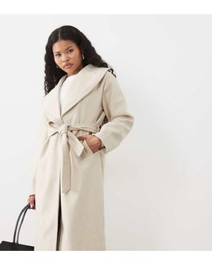 Vero Moda Belted Maxi Formal Jacket - Natural