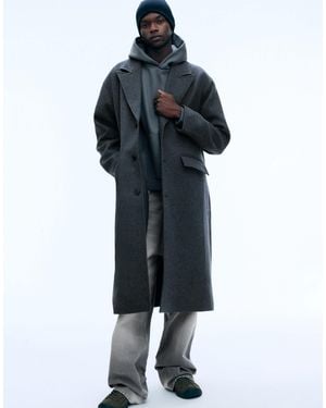 Weekday Mantel aus wollmix - Blau