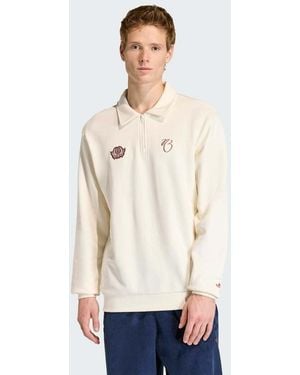 adidas Originals Jude Bellingham Loose Half Zip Jumper - White