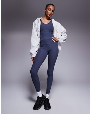 4505 Tall – weiche, gerippte sport-leggings - Blau