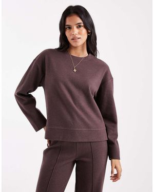 Threadbare Sudadera De Manga Larga De Punto Suave Al Tacto De Mezcla De Algodón De (Parte De Un Conjunto) - Morado