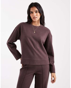 Threadbare Sudadera De Manga Larga De Punto Suave Al Tacto De Mezcla De Algodón De (Parte De Un Conjunto) - Morado