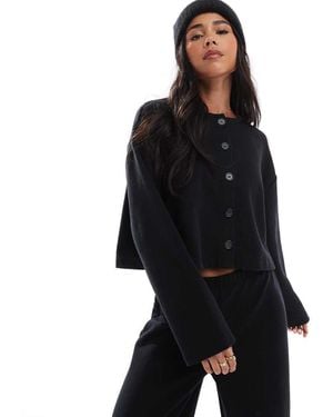 Miss Selfridge Soft Rib Cardigan - Black
