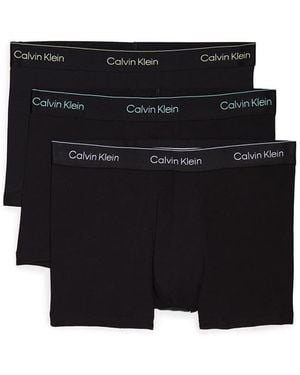 Calvin Klein Pack De 3 Calzoncillos Negros Elásticos Con Cinturillas Del Logo De Algodón Icon Cotton Stretch De