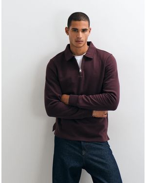 Threadbare Polo-sweatshirt mit viertelreißverschluss - Blau