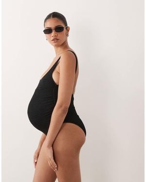 ASOS Asos Design Maternity Oceana Scoop Neck Swimsuit - Natural