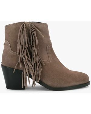 Carvela Kurt Geiger Secilly Western Low Ankle Boots - Brown