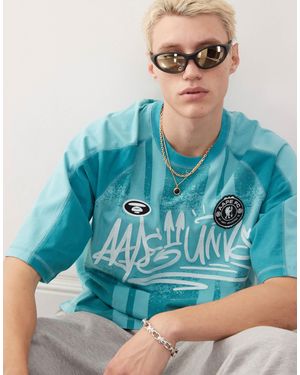 Aape By A Bathing Ape – skater-sport-t-shirt - Blau