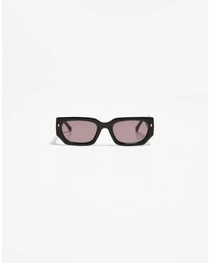 Bershka – sechseckige sonnenbrille - Weiß