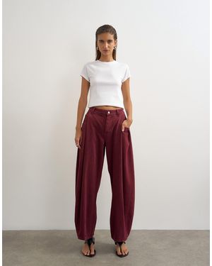 TOPSHOP Cocoon mid-rise barrel-jeans - Rot