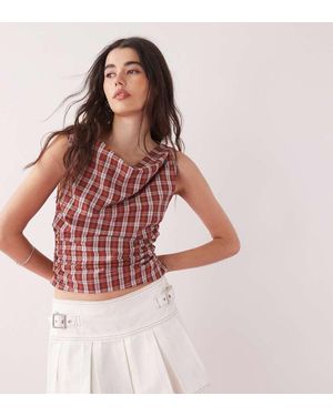 Collusion Denim Mini Kilt Rok - Roze