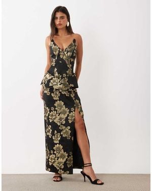 ASOS Jacquard Midi Jurk - Wit