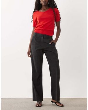 Mango Broek Met Krijtstreep - Rood