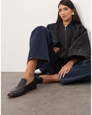 ARRANGE – alba – hochwertige, schlichte leder-loafer - Blau