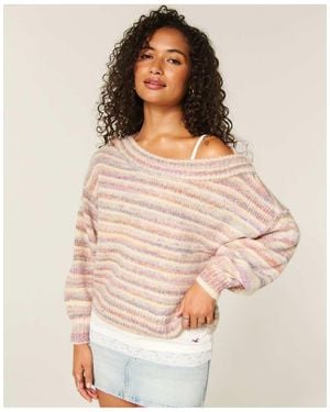 Hollister Lofty Off-The-Shoulder Jumper - Natural