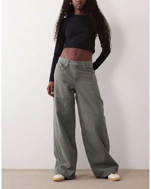 Gina Tricot Mid-waist baggy-jeans - Braun