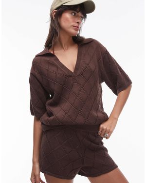 Rhythm – islander – strandhemd aus strickstoff - Braun