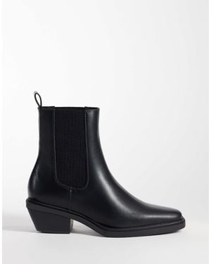 ASOS Chelsea Boots With Cuban Heel - Black