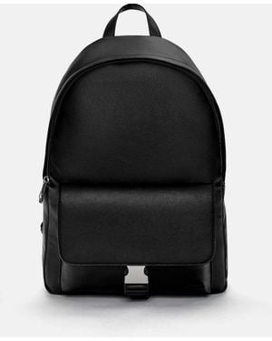 Pull&Bear Backpack With Buckle Flap - Black