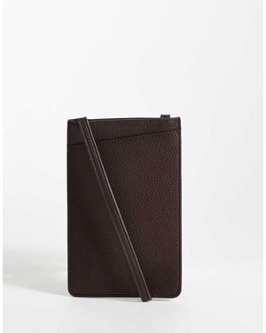 ASOS Faux Leather Phone Cross Body Pouch - White