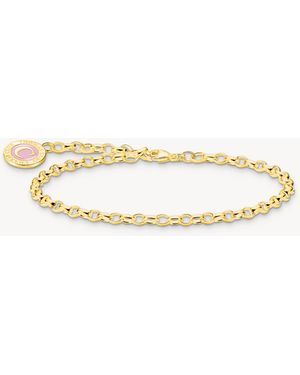 Thomas Sabo Bracelet en plaqué or avec charmista coin rose - multicolore - Neutre