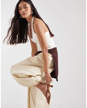 Dolce Vita Brevel Strappy Low Heel Sandals - Natural