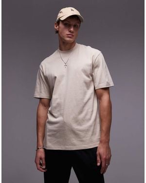TOPMAN T-Shirt Oversize Grigio Pietra - Neutro