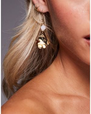 True Decadence Petal Earrings - Brown