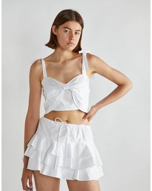 Glamorous Low Rise Rara Mini Skirt - White
