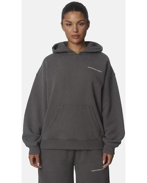 Good For Nothing Sudadera Con Capucha Extragrande De Felpa De Algodón Lavada En - Gris