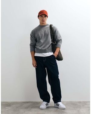 Jack & Jones Boxy Knit Jumper - Grey