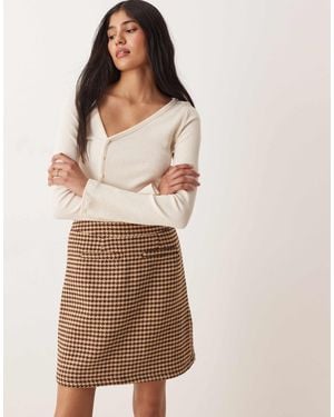 Threadbare – karierter minirock - Braun