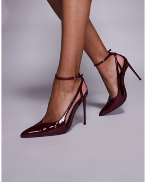 Public Desire Allegedly - escarpins vernis à talon et bout pointu - bordeaux - Rouge