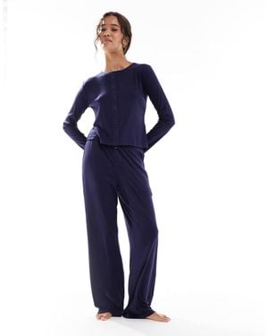 Brave Soul – langärmliger pyjama - Blau