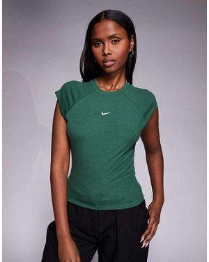 Nike Chill Ribbed Knit Top - Green