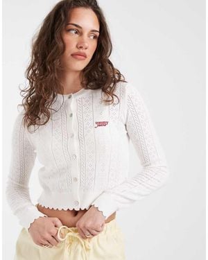 Tommy Hilfiger Pointelle Cardigan - White