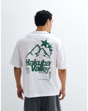 ASOS Oversized T-shirt With Mountain Graphic - White