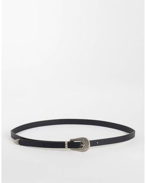 ASOS Western Faux Leather Belt - Gray