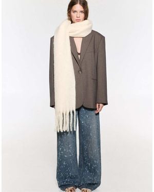 Pull&Bear Mohair-Look Scarf - Blue