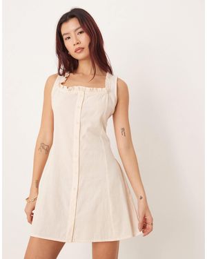 esmé studios Esmee Mini Button Down Beach Dress - Natural