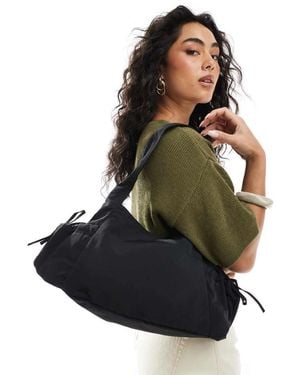 Monki Ruimvallende Tote Met Gestrikte Zakken - Blauw