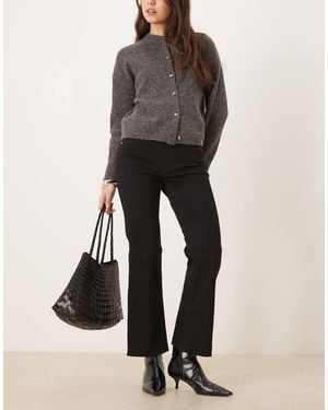 Mango Vaqueros Negros De Corte Slim De Mezcla De Algodón Sienna De