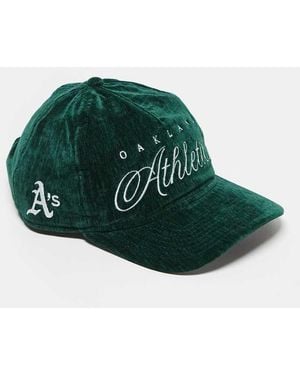 KTZ Oaklands Athletics 19twenty Script Velvet Cap - Green