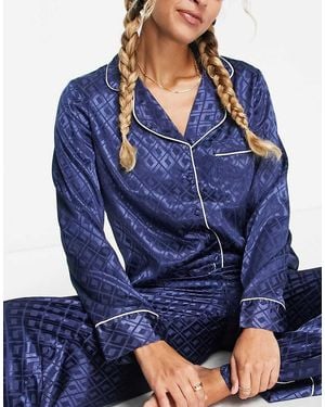 River Island Camicia Del Pigiama - Blu