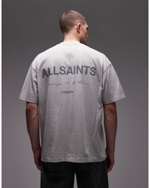 AllSaints Future Logo T-Shirt - Grey