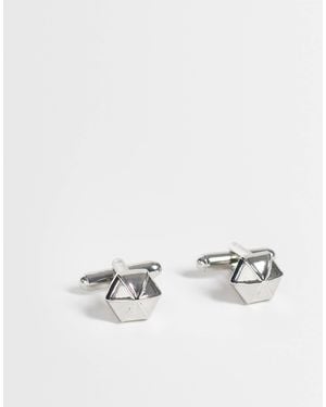 ASOS Domed Cufflinks - White