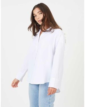 Brave Soul Collared Long Sleeve Shirt - White