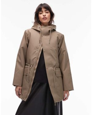 Rains Parka Beis Impermeable Con Detalle De Cordón Ajustable Nome De 21500-Neutro - Marrón