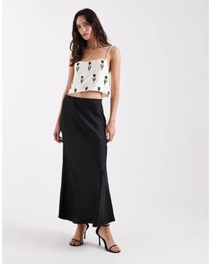 ONLY Satin Maxi Skirt - White