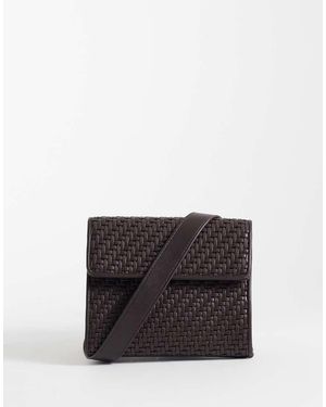 Mango Borsa A Tracolla Intrecciata - Nero